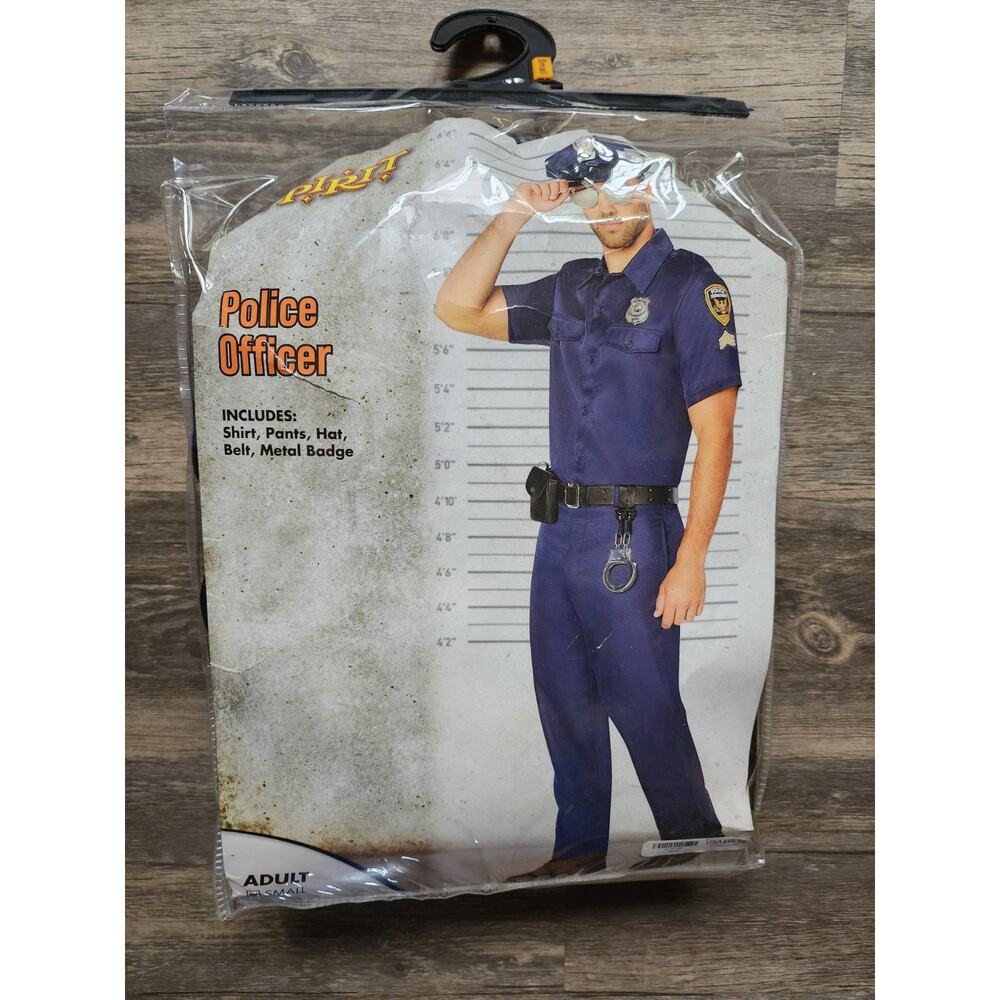 Spirit Halloween Adult Size S Police Officer Costume Navy Blue - Picture 14 of 15